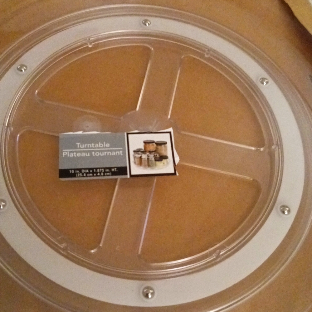 Lazy Susan Turntable Plastic 10 in. For Spices Craft Supplies Office
